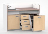 Tangara commode 155 cm met meeliftend sanitair en 3 laden.1jpg